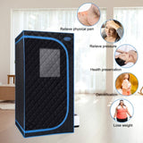Portable Black Full Size Steam Sauna tentPersonal Home Spa, with Steam Generator, Remote Control, W782109843