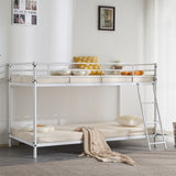 Twin Size Metal Bunk Bed for Kids Teens Adults, Heavy Duty Metal Bunk Bed with Ladder & Full-Length 50825268