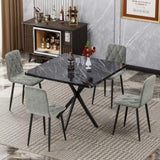 Square Table, Mid Century Modern Square Table for 4-6 Person, Coffee Table for Kitchen W578P242962