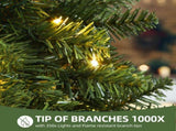7.5ft Pre-lit Artificial Pencil Christmas Tree with 1000 Branch Tips & 350 Lights, Remote Control, 67069971