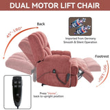 Dual Motor Heat Massage Infinite Position Up to 350 LBS Electric Power Lift Recliners with W3224P288311