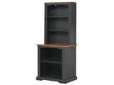 ON-TREND Two-Piece Elegant Freestanding Tall Cabinet with Fully Open Storage, Walnut Element N721P394507B