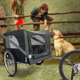 ZNTS Outdoor Heavy Duty Foldable Utility Pet Stroller Dog Carriers Bicycle Trailer 17767826