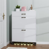 Shoe Storage Cabinet for Entryway, Free Standing Shoe Organizer with 2 Flip Drawers, Hidden Shoe W578124376
