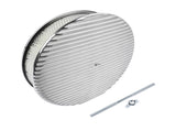 14" x 3" 14 Full Finned Aluminum Round Air Cleaner Air Filter Kit Polished with a Recessed Base and 28755144