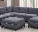 Modular Living Room Furniture Ottoman Ash Chenille Fabric 1pc Cushion Ottoman Couch B011104330