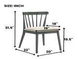 2-Piece Rustic Dining Chairs, Solid Wood Frame, Farmhouse Design, Easy Assembly W2537P214547