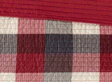 6 Piece Printed Herringbone Quilt Set with Throw Pillows Red Full/Queen B03597496
