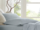 4 Pieces Queen Sateen Sheet Set,Blue B035P381320