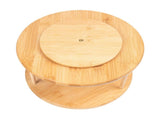 Kitchen Organizer Bamboo Turntable 2-Tier Spice Rack, 10.04 DIA x 6.89 in 46289726