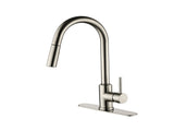 Single Handle High Arc Pull Out Kitchen Faucet,Single Level Stainless Steel Kitchen Sink Faucets 15374222