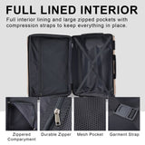 Luggage Sets 3 Piece, Expandable Hard shell ABS Suitcases Double Spinner, Travel luggage Set N730P189879A