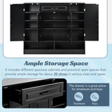 ON-TREND Sleek and Modern Shoe Cabinet Adjustable Shelves, Minimalist Shoe Storage Organizer WF304415AAB