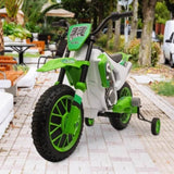 ZNTS 12V Kids Ride on Toy Motorcycle, Electric Motor Toy Bike with Training Wheels for Kids 3-6, Green W2181137974