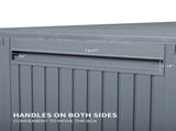 90gal Outdoor Garden Plastic Storage Deck Box Chest Tools Cushions Toys Lockable Seat 01303501