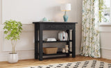 ZNTS TREXM Retro Console Table with Drawer and Two Sturdy Shelves for Entryway, Living Room N715P195561B