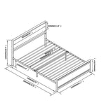 Twin Size metal bed Sturdy System Metal Bed Frame,Modern style and comfort to any bedroom,black W2297P241232