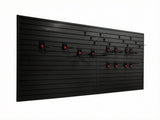 PVC Slatwall Panel Kit, 4x8ft Garage Wall Storage System with Safety-Lock Hooks, Lightweight W2787P513133