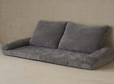 Convertible Fold-Out Single Sofa Bed,Gray,the Left Part of the Complete Product. W244P289256