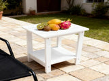Wood Side Table, Minimalist Wood-Grain Imitation Wood Side Table for Pool Beach Patio Lawn White 52994360