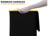 110L Laundry Hamper with Lid, Large Tall Clothes Basket Bin, Black 69299569