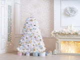 6ft 845 Branches Hanging Tree Structure PVC Material White Round Head 300 Lights Cool Color 8 Modes 76942325