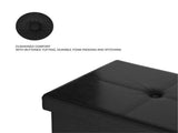 Large Foldable Storage Bench Ottoman Tufted Faux Leather Organizer 50836294