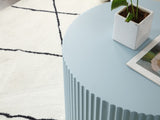 MDF Nesting Table Set of 2,Handcraft Round Coffee Table for Living Room/Leisure Area, Blue W87682178