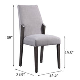 Dove Grey and Grey Oak Upholstered Side Chairs B062P182730