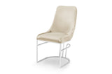Emrald Modern Style 2PC Dinning Chairs made with wood and Steel Legs Beige B009P298424