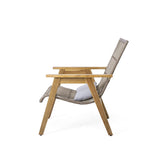 ZNTS Set of 2, Acacia Wood Cape Woven Wicker Large Lounge Chair with Pillow for Patio, Deck, Yard, Lawn 73165.00