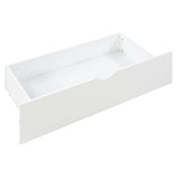 Full Size House Platform Bed with Two Drawers,Headboard and Footboard,Roof Design,White WF292923AAK