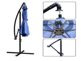 10ft Outdoor Hanging Offset Cantilever Umbrella with Crank - Navy 56102411