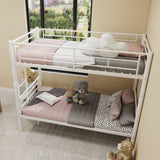 Twin Over Twin Metal Bunk Bed for Kids Boys Girls,Metal Structure Bedframe with Ladders & W1935P300320