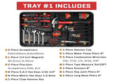 599 PCS Home Tool Set Kit, Auto Repair Tool Kit with Rolling Tool Box, Mechanic Tool Sets with 21V 98608962