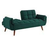 New Design Linen Sofa Furniture Adjustable Backrest Easily Assembled Recliners-GREEN 94890797