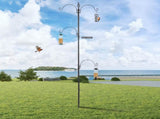 93inch Iron With four Hooks, With Bird Feeder Black Courtyard Bird Feeder 24093380