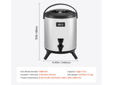Insulated Beverage Dispenser, 2 Gal/7.6L Stainless Steel Thermal Drink Server with Spigot & 74440290