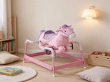 Spring Rocking Horse for Kids 3 Years, Plush Ride Horse with Neighing Sounds, Pink Animal Ride 23502287