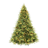 Artificial 6ft Green Christmas Tree with 1931 PE/PVC Mixed Branch Tips, 400L warm white led, Steel 42089179
