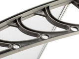 Door Awning Polycarbonate Window Canopy with White Panel and Gray Bracket for Rain and Sun 66566663
