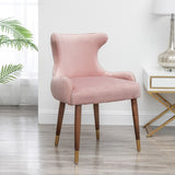 ZNTS Lindale Contemporary Velvet Upholstered Nailhead Trim Accent Chair, Pink T2574P164506