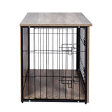Dog Crate Furniture , Wooden Dog Crate with Double Doors, Dog Furniture, Indoor Dog Kennel, W331P225793