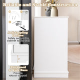 Cat Litter Box Enclosure With 2 Drawers 3 Doors Anti-Toppling Devices Storage 84617014