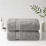 ZNTS 100% Cotton Bath Sheet Antimicrobial 2 Piece Set B03599340