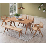 Beige and Natural Arm Chair B062P209281