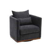 ZNTS COOLMORE Swivel Chair, Comfy Round Accent Sofa Chair for Living Room, 360 Degree Swivel W395P198277