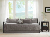 6 Piece Reversible Daybed Cover Set Dark Grey Daybed B03597552