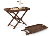 Foldable tray rack, solid teak tray table for garden terraces 58375246