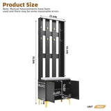 ON-TREND Modern Luxury 4-in-1 Hall Tree with Cushion, Versatile Coat Rack with 8 Gold Hooks and N721P192814B